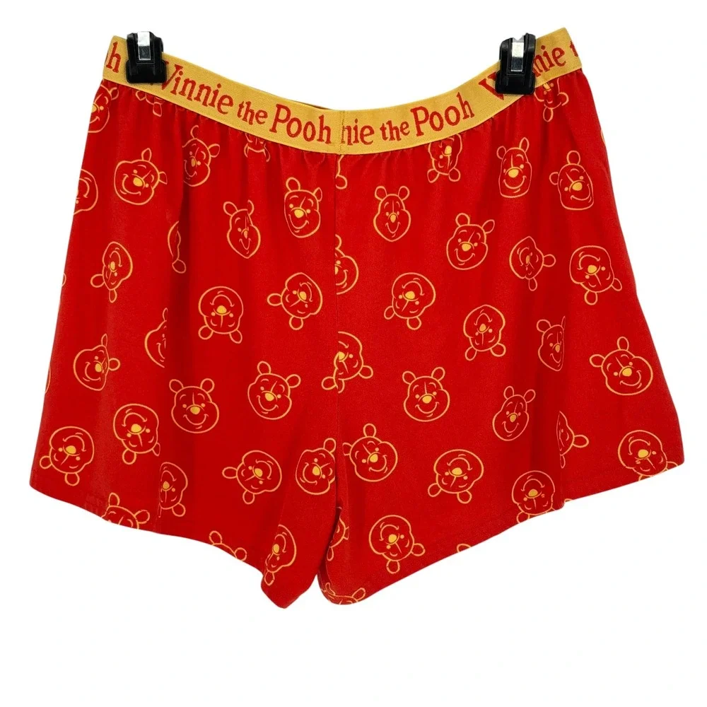 Disney Winnie the Pooh Hundred Acre Honey Co Pajama Set Yellow Red Womens Medium - Picture 6 of 12